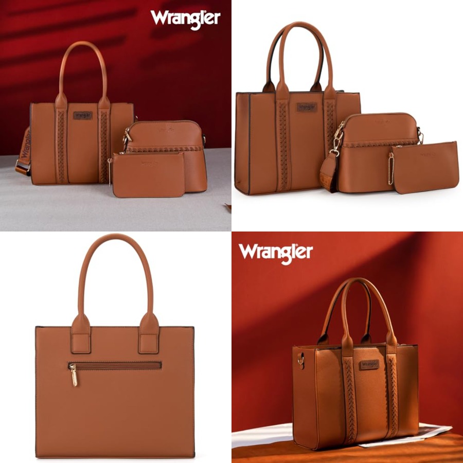 Crossbody Bag Women - Wrangler 3Pcs Purses for Women Tote