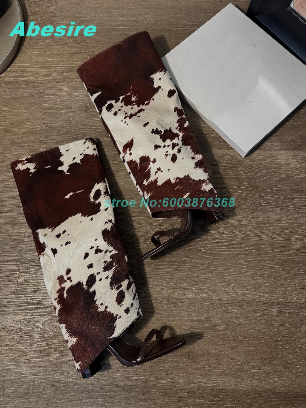 Cow Pattern Patchwork Suede Sa - Women'S Fashion Boots reseña y precio