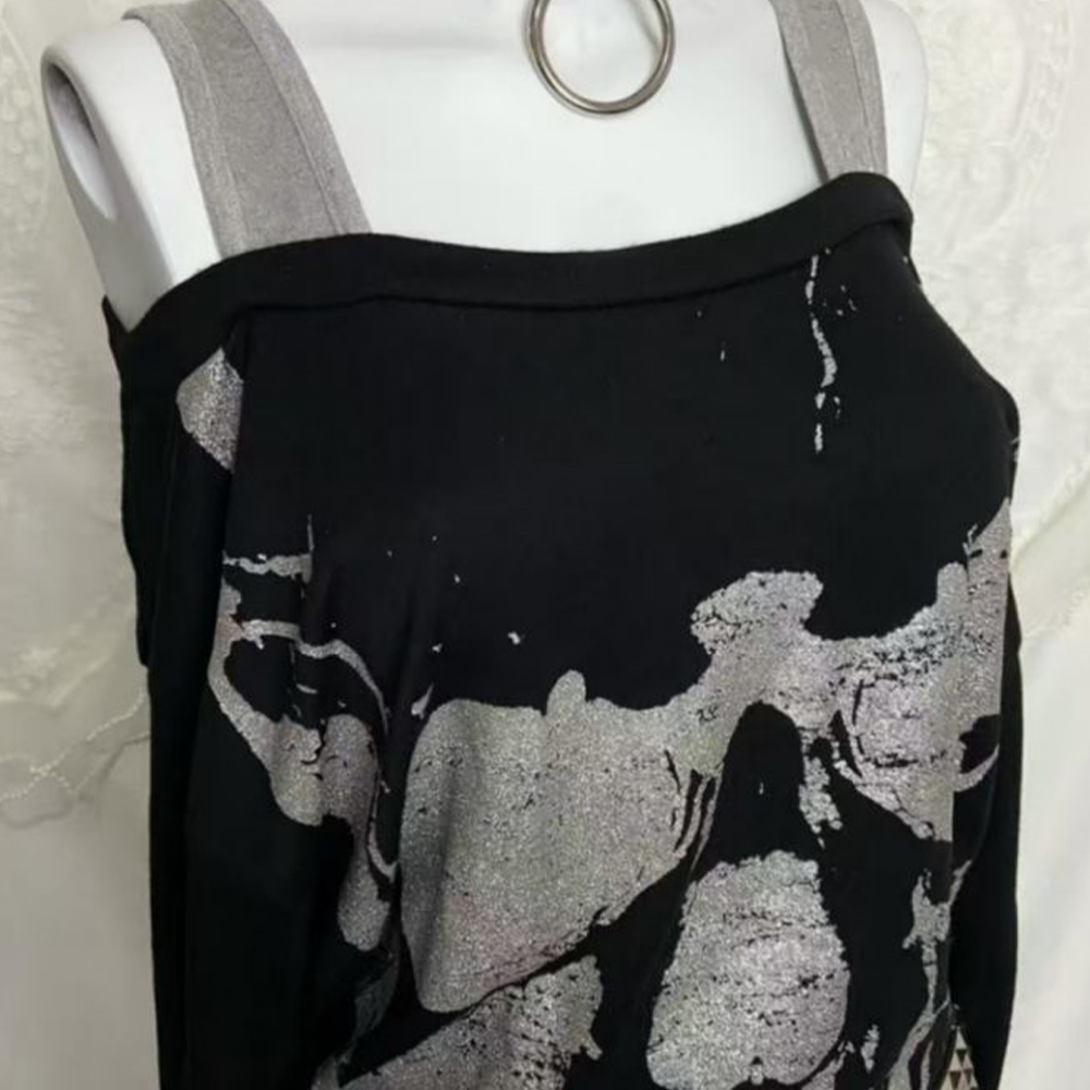 Y2K Fake Two-Piece Retro Top S - Off Shoulder Top reseña y precio