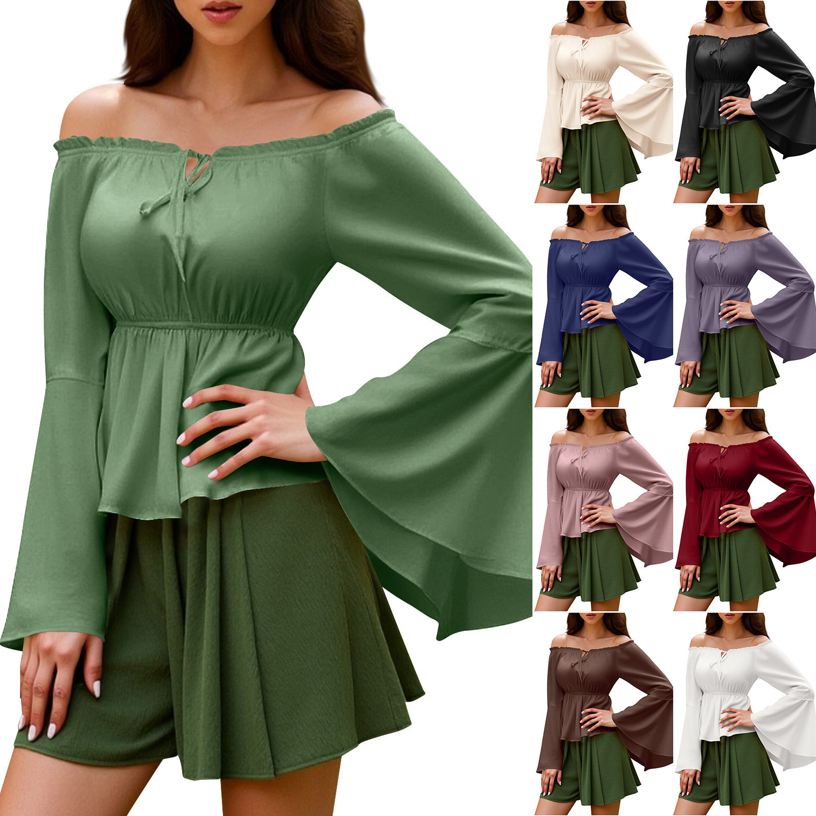 Womens Blouse Gothic Renaissan - Off Shoulder Top reseña y precio