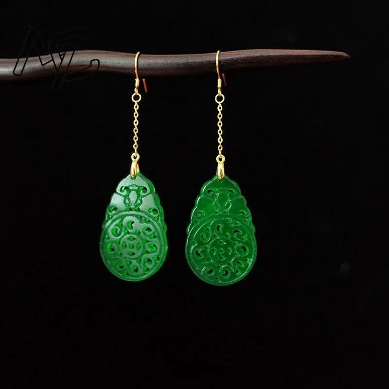 925 Silver Natural Green Jade  - Women Fashion Jewellery reseña y precio