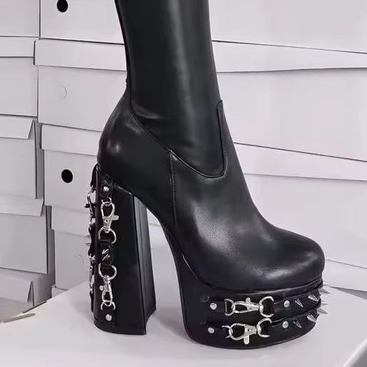 Rivet Platform Heel Knee-High  - Women'S Fashion Winter 2026 reseña y precio