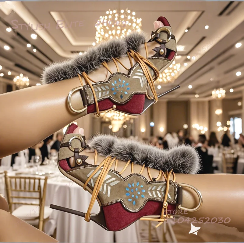 Gray Velvet Rope Wrapped Reddi - Women'S Fashion Boots reseña y precio
