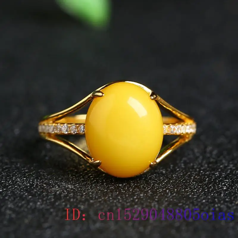 Yellow Amber Ring Fashion Luck - Women Fashion Jewellery reseña y precio