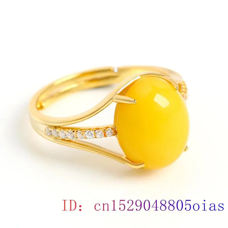 Yellow Amber Ring Fashion Luck - Women Fashion Jewellery reseña y precio
