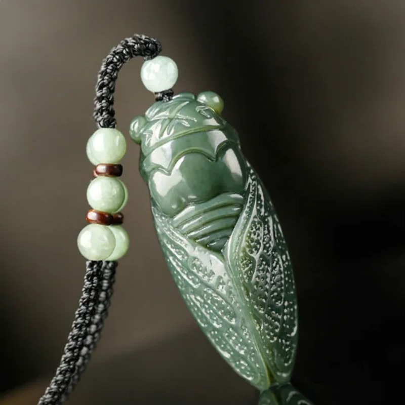 Natural Hetian Jade Cicada Pen - Women Fashion Jewellery reseña y precio