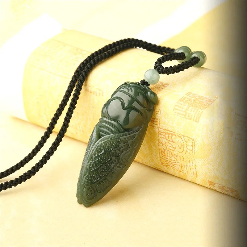 Natural Hetian Jade Cicada Pen - Women Fashion Jewellery reseña y precio