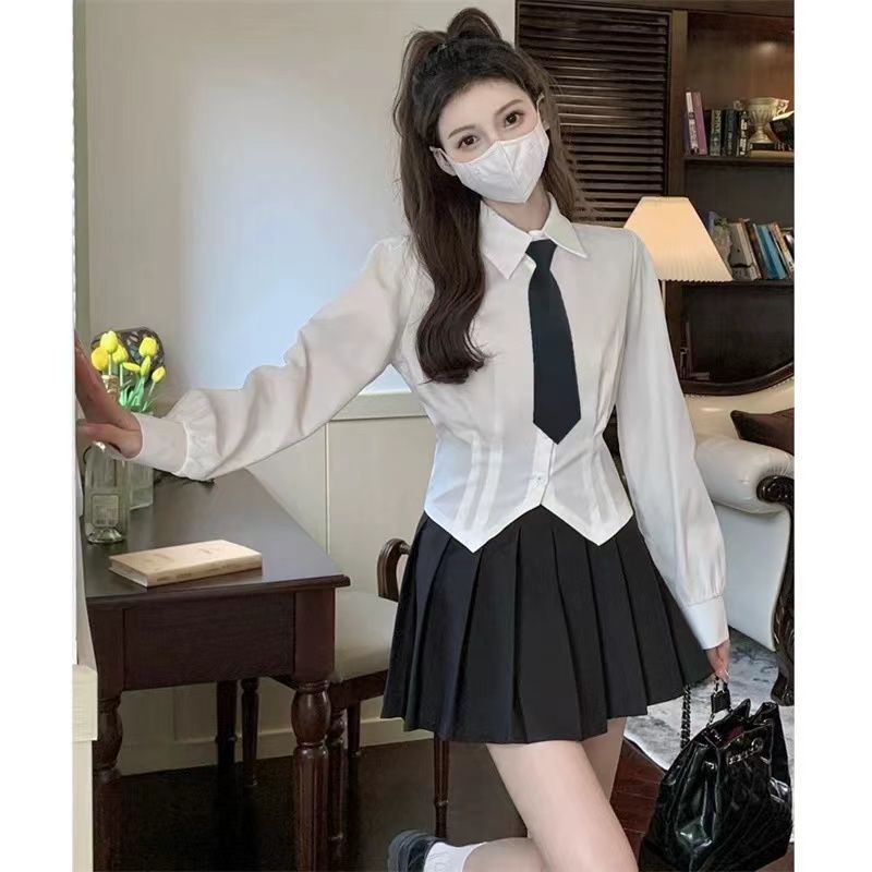 2000s White Long sleeve Vintag - Wrap Blouse Chiffon reseña y precio
