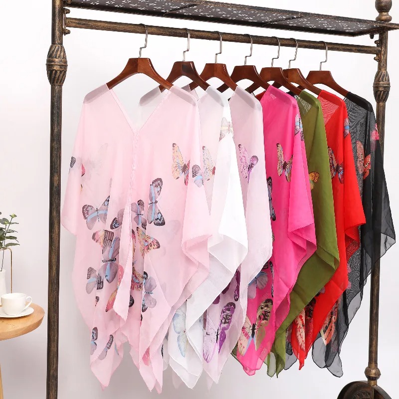 Women Sun Protection Shawl for - Wrap Blouse Chiffon reseña y precio