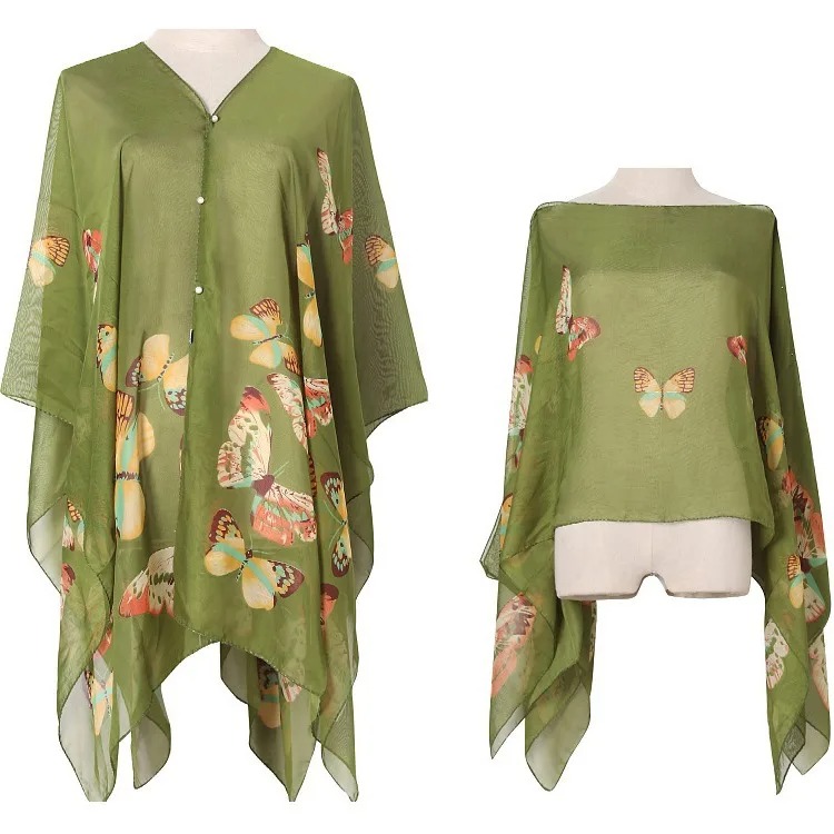 Women Sun Protection Shawl for - Wrap Blouse Chiffon reseña y precio