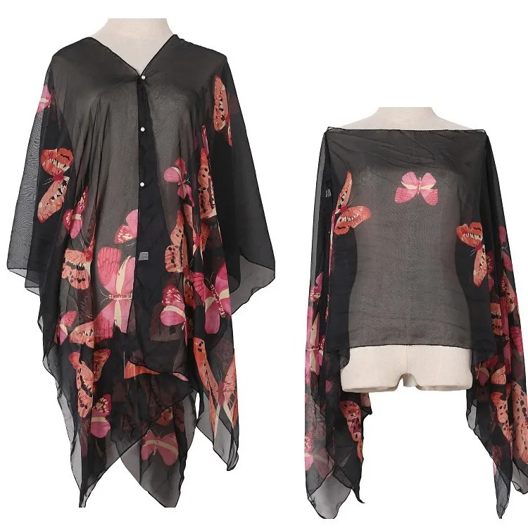 Women Sun Protection Shawl for - Wrap Blouse Chiffon reseña y precio