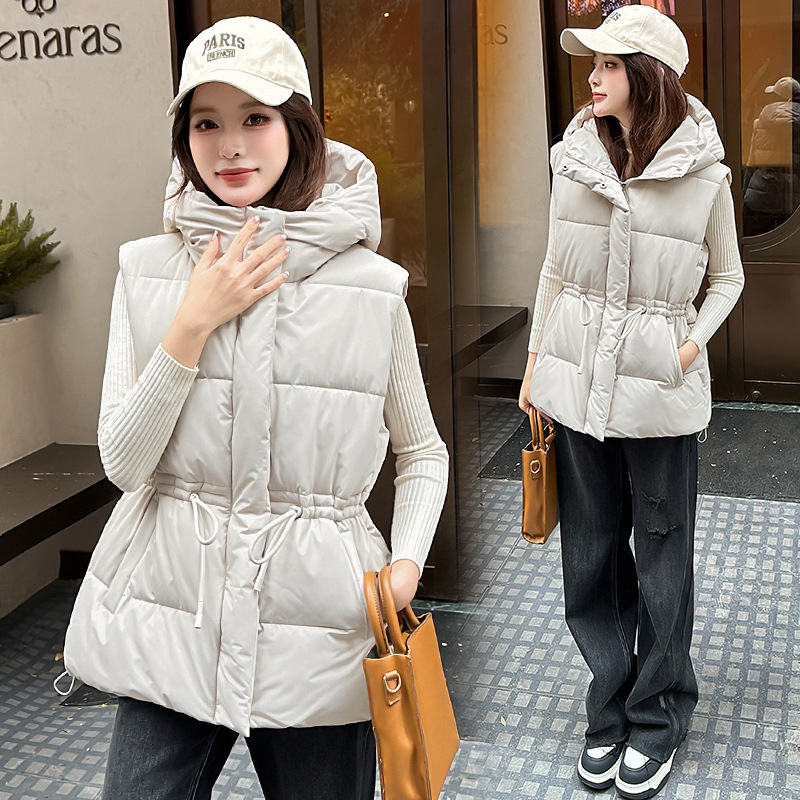 Winter Down Cotton Vest Jacket - Puffer Vest Fashion Women reseña y precio