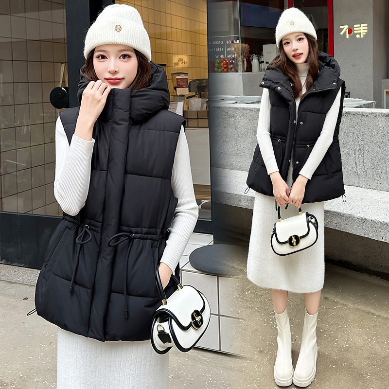 Winter Down Cotton Vest Jacket - Puffer Vest Fashion Women reseña y precio