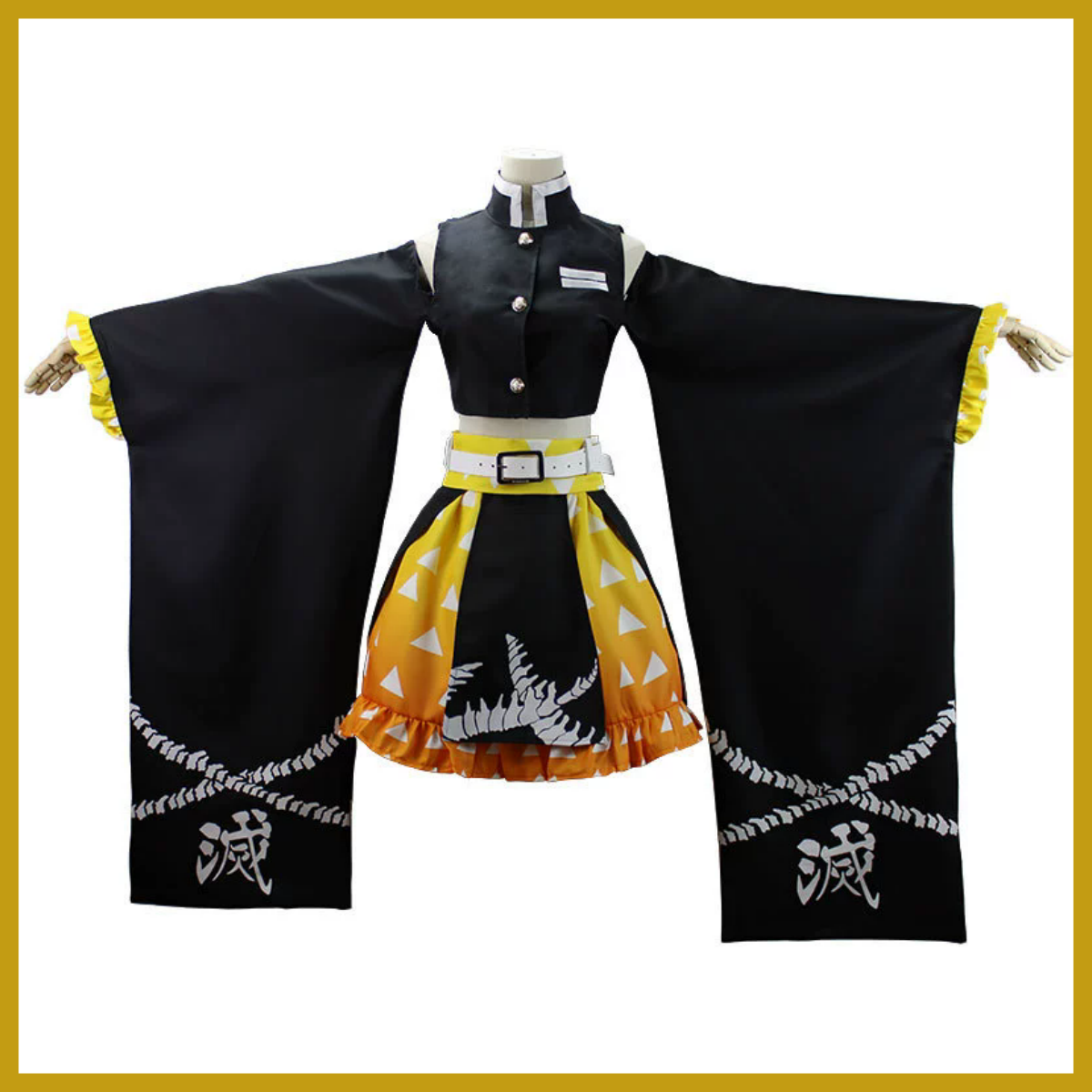 Anime Agatsuma Zenitsu Cosplay - Off Shoulder Top reseña y precio