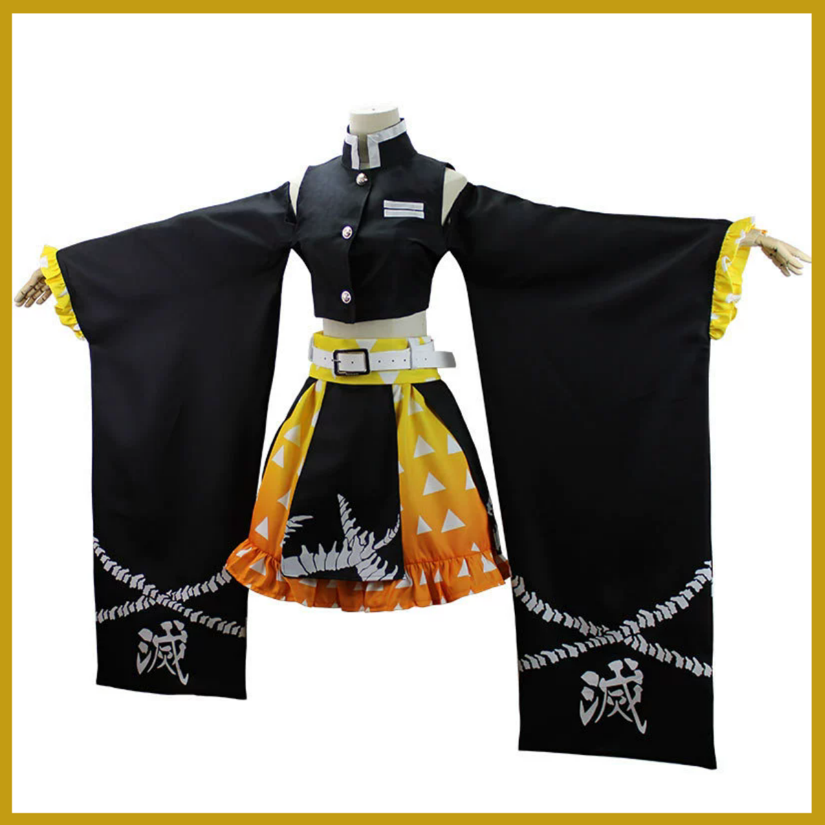 Anime Agatsuma Zenitsu Cosplay - Off Shoulder Top reseña y precio