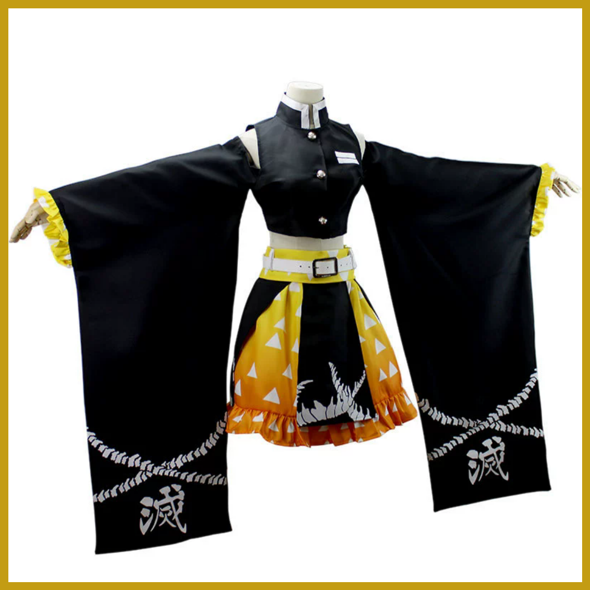 Anime Agatsuma Zenitsu Cosplay - Off Shoulder Top reseña y precio