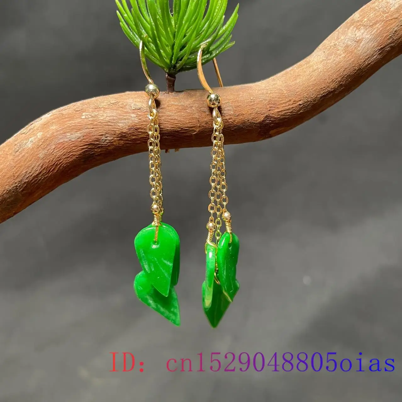Green Jade Leaf Earrings for W - Women Fashion Jewellery reseña y precio