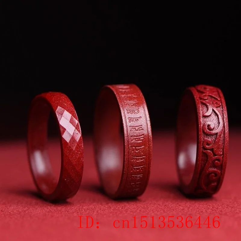 Natural Authentic Cinnabar Rin - Women Fashion Jewellery reseña y precio