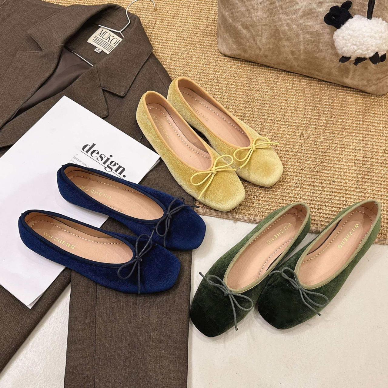 French-style high-end velvet b - Women Fashion Heels reseña y precio