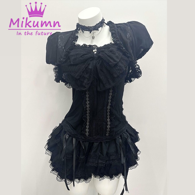 Mikumn Gothic Lolita Black Lac - Lace Trim Cami reseña y precio
