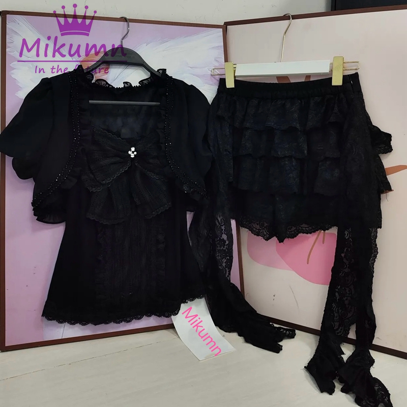 Mikumn Gothic Lolita Black Lac - Lace Trim Cami reseña y precio