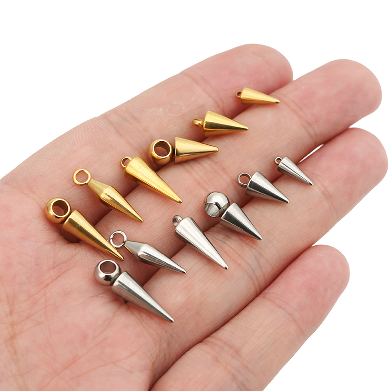 10pcs Stainless Steel Cone Cha - Women Fashion Jewellery reseña y precio