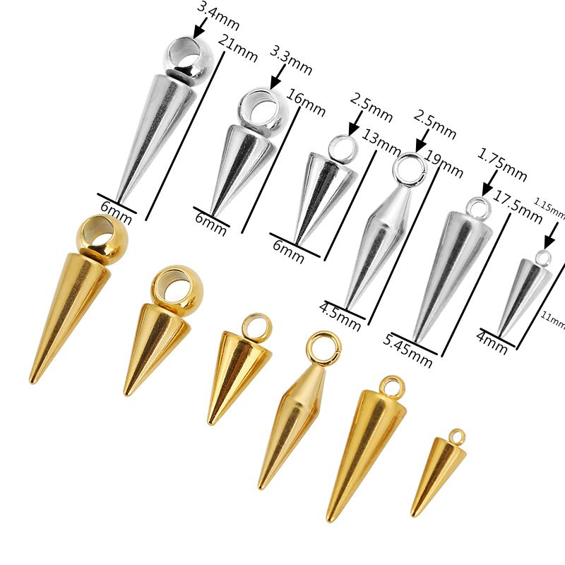 10pcs Stainless Steel Cone Cha - Women Fashion Jewellery reseña y precio