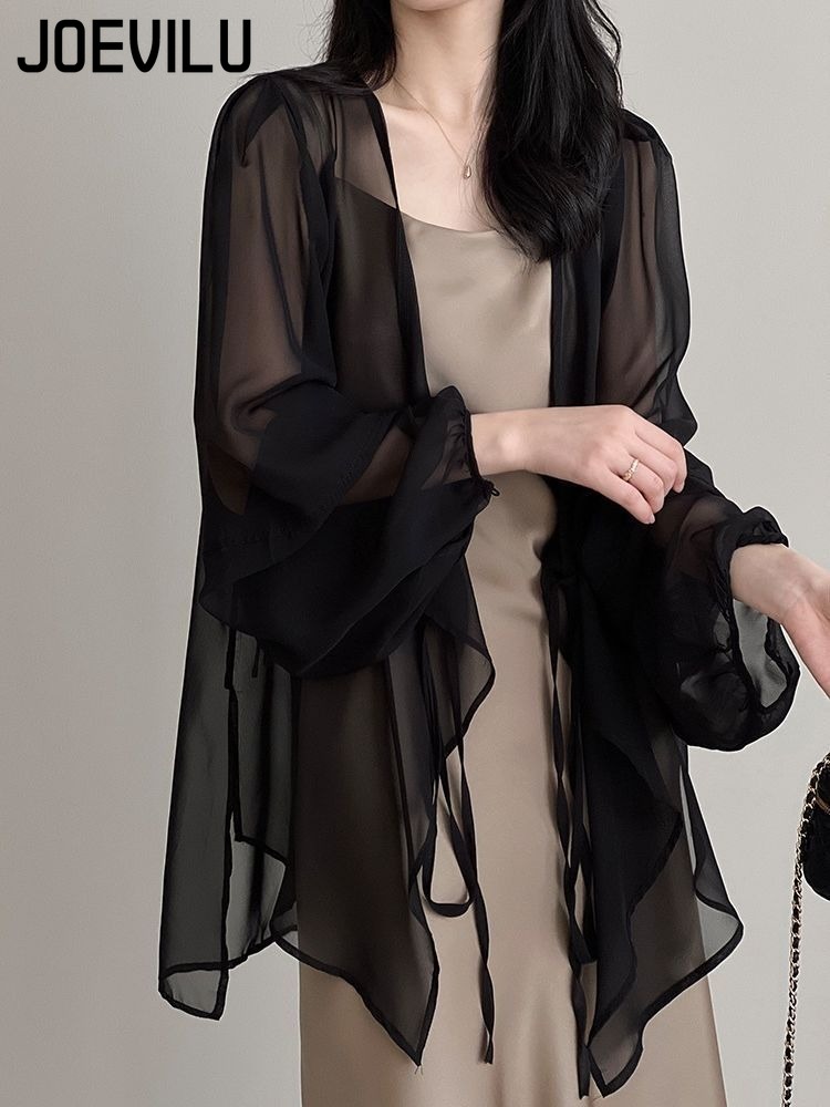 Women's UPF Sunscreen Chiffon  - Wrap Blouse Chiffon reseña y precio