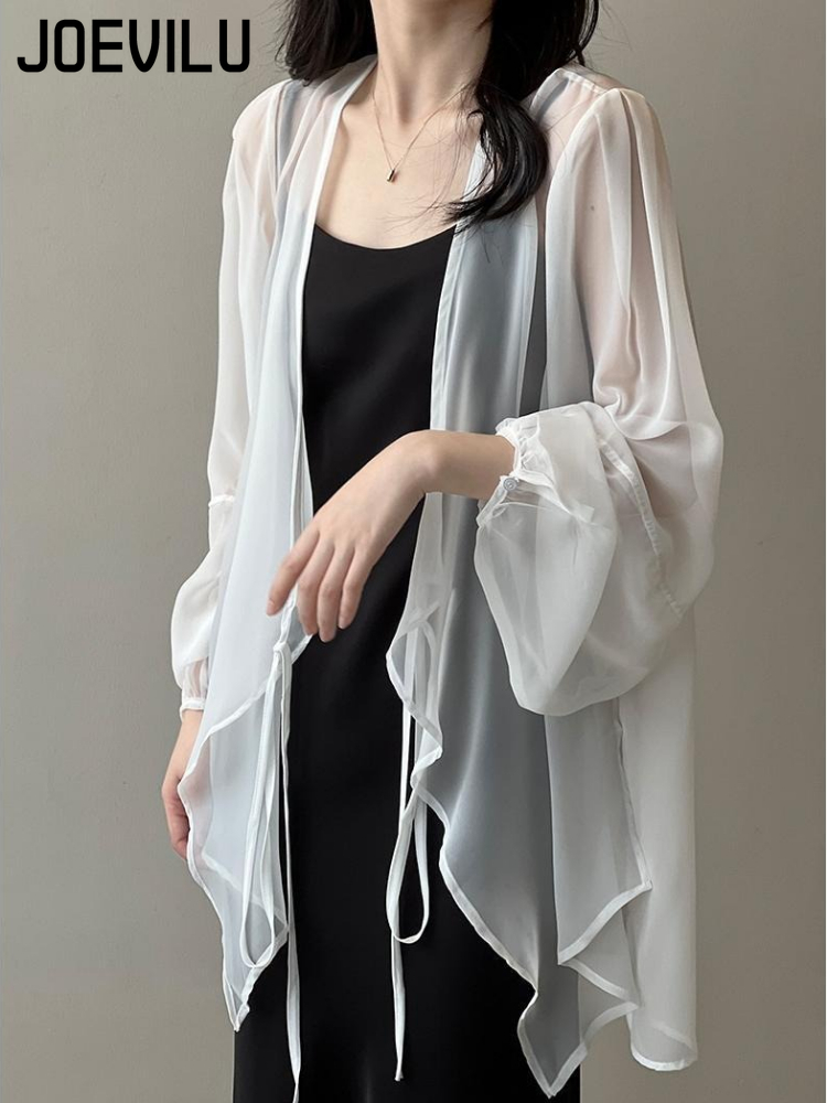 Women's UPF Sunscreen Chiffon  - Wrap Blouse Chiffon reseña y precio
