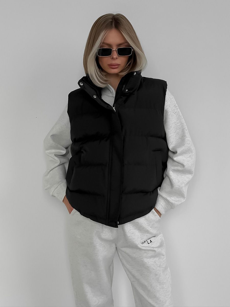 Women's Autumn Winter Sleevele - Puffer Vest Fashion Women reseña y precio