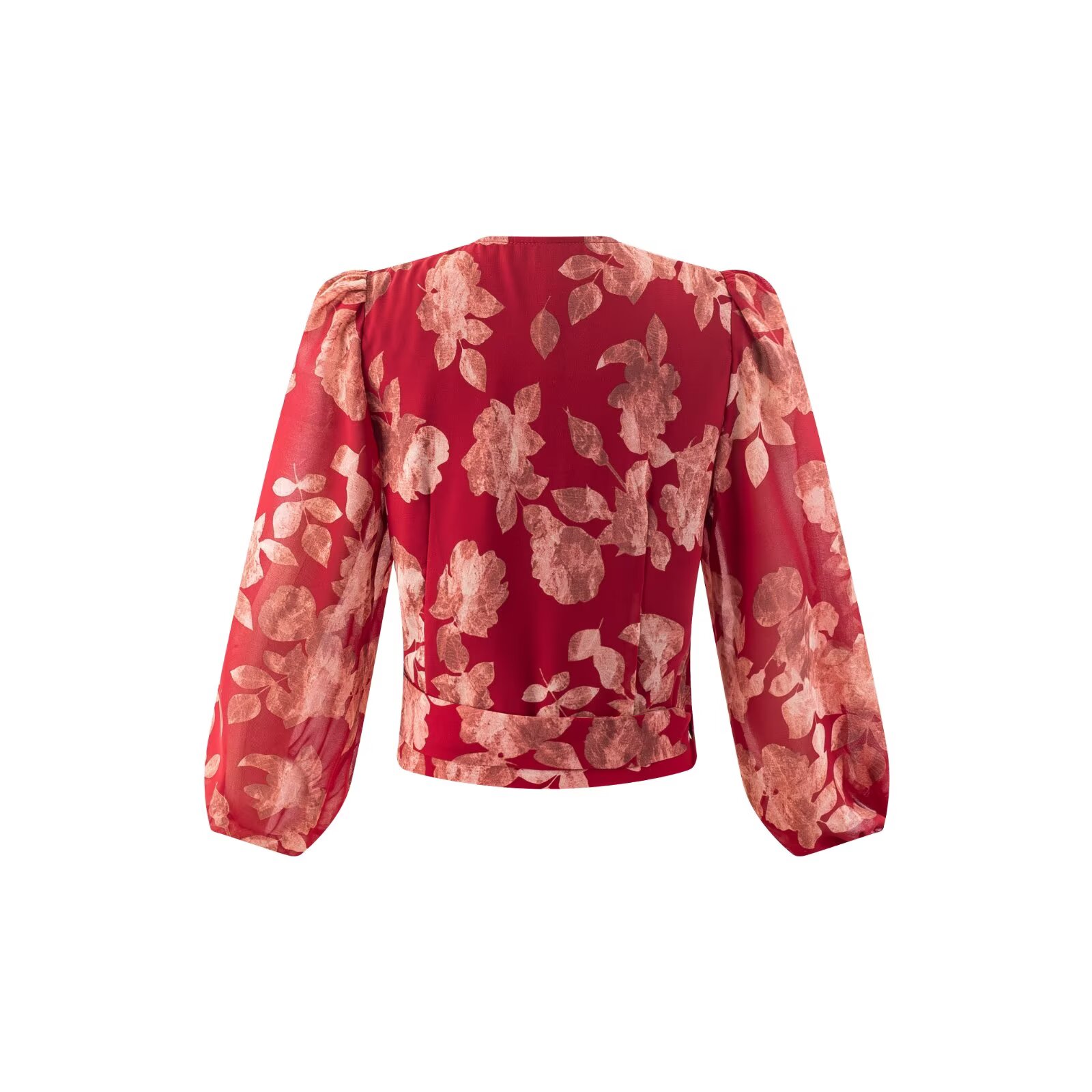 Women V-neck Wrap Bandage Blou - Wrap Blouse Chiffon reseña y precio
