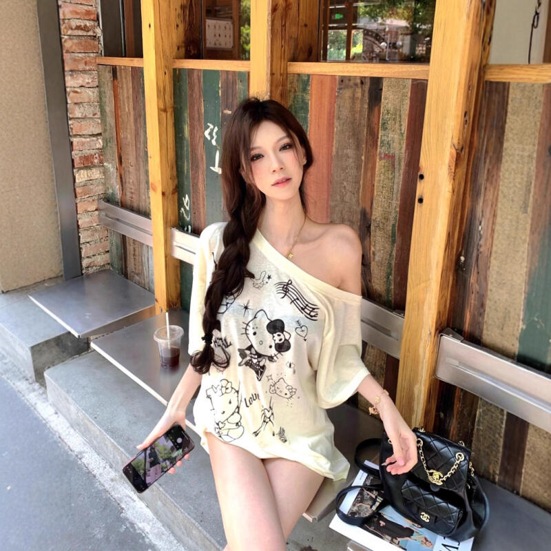 Sun Protection Blouse Hello Ki - Off Shoulder Top reseña y precio