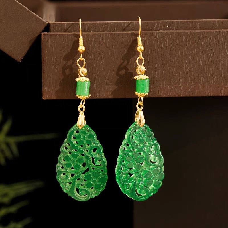 925 Silver Natural Green Jade  - Women Fashion Jewellery reseña y precio