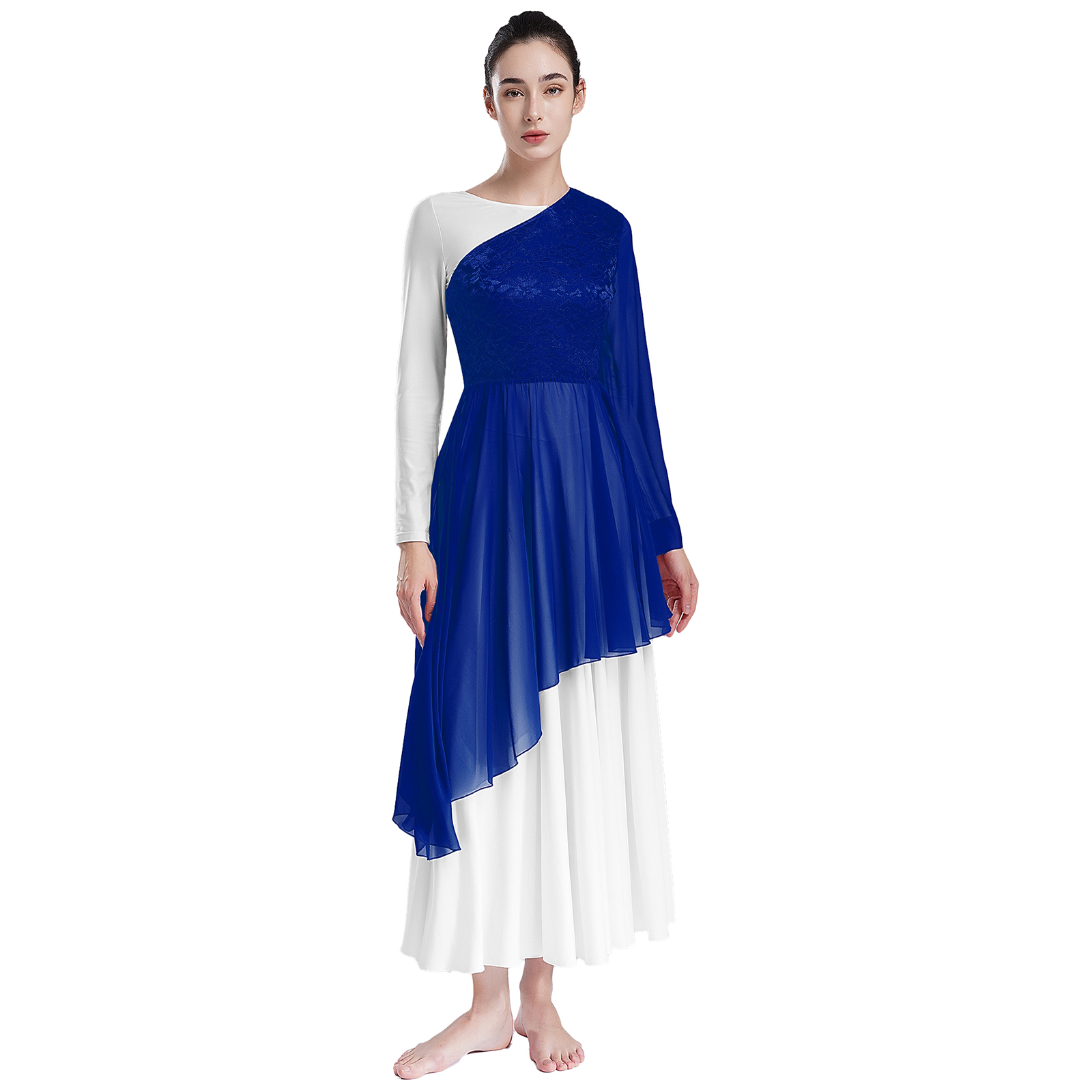 Womens Liturgical Praise Balle - Wrap Blouse Chiffon reseña y precio