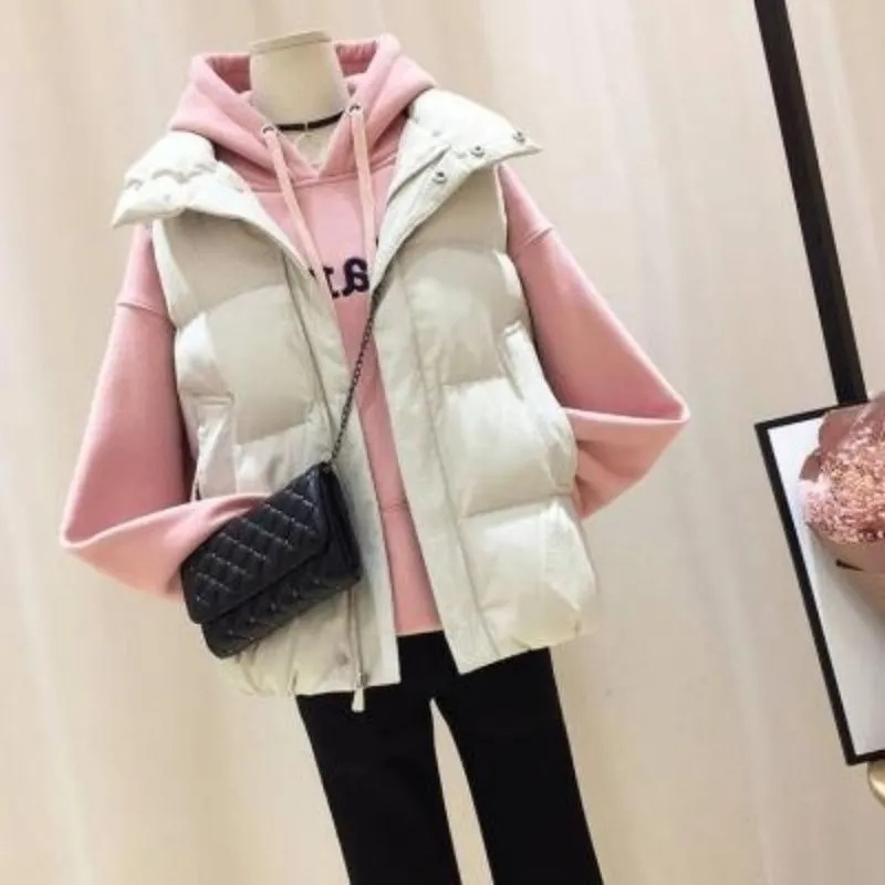 2025 Ladies Short Puffer Waist - Puffer Vest Fashion Women reseña y precio