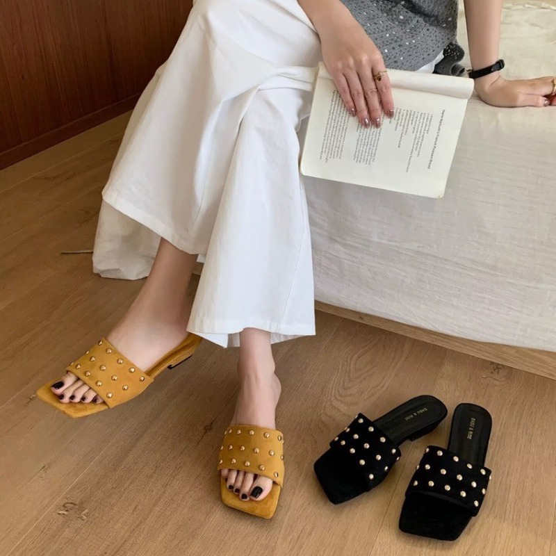 Fashion Metal Rivet Women Squa - Women Fashion Heels reseña y precio