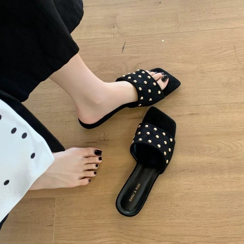Fashion Metal Rivet Women Squa - Women Fashion Heels reseña y precio