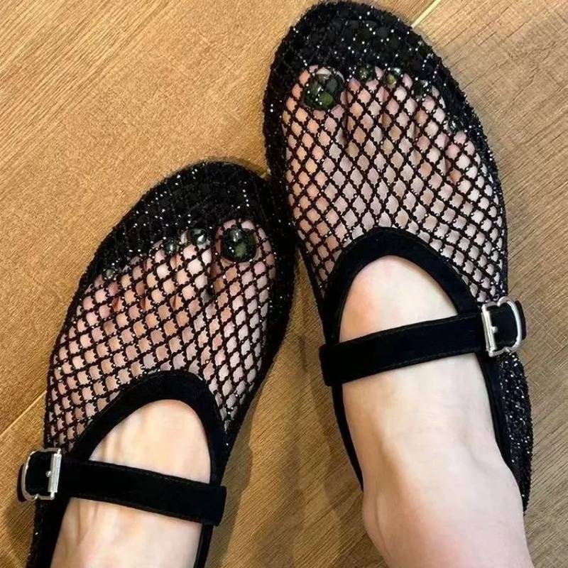 Hollow Rhinestone Baotou Sanda - Women Fashion Heels reseña y precio