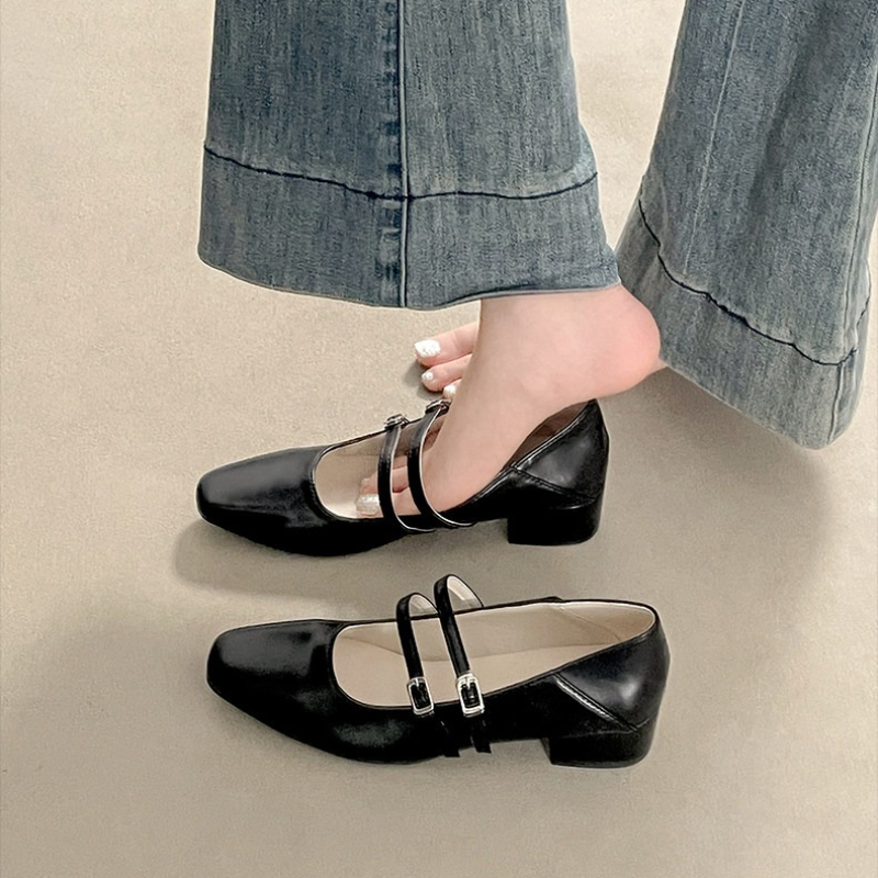 Square Toe Low Heel Women Silv - Women Fashion Heels reseña y precio