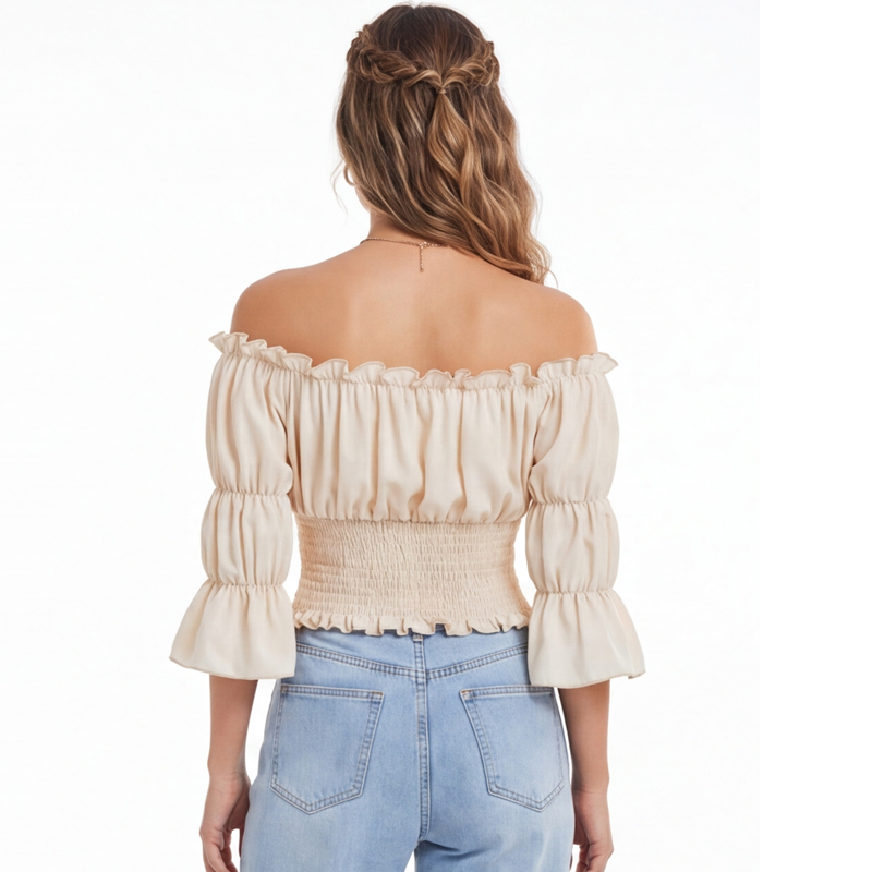 Renaissance Blouse Women Top w - Off Shoulder Top reseña y precio