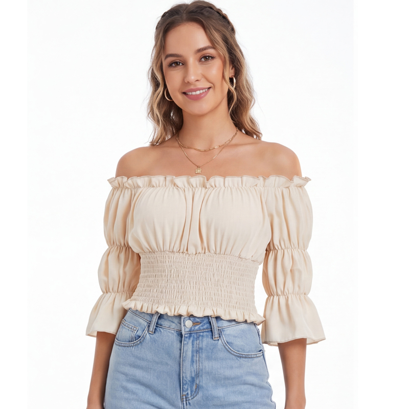Renaissance Blouse Women Top w - Off Shoulder Top reseña y precio