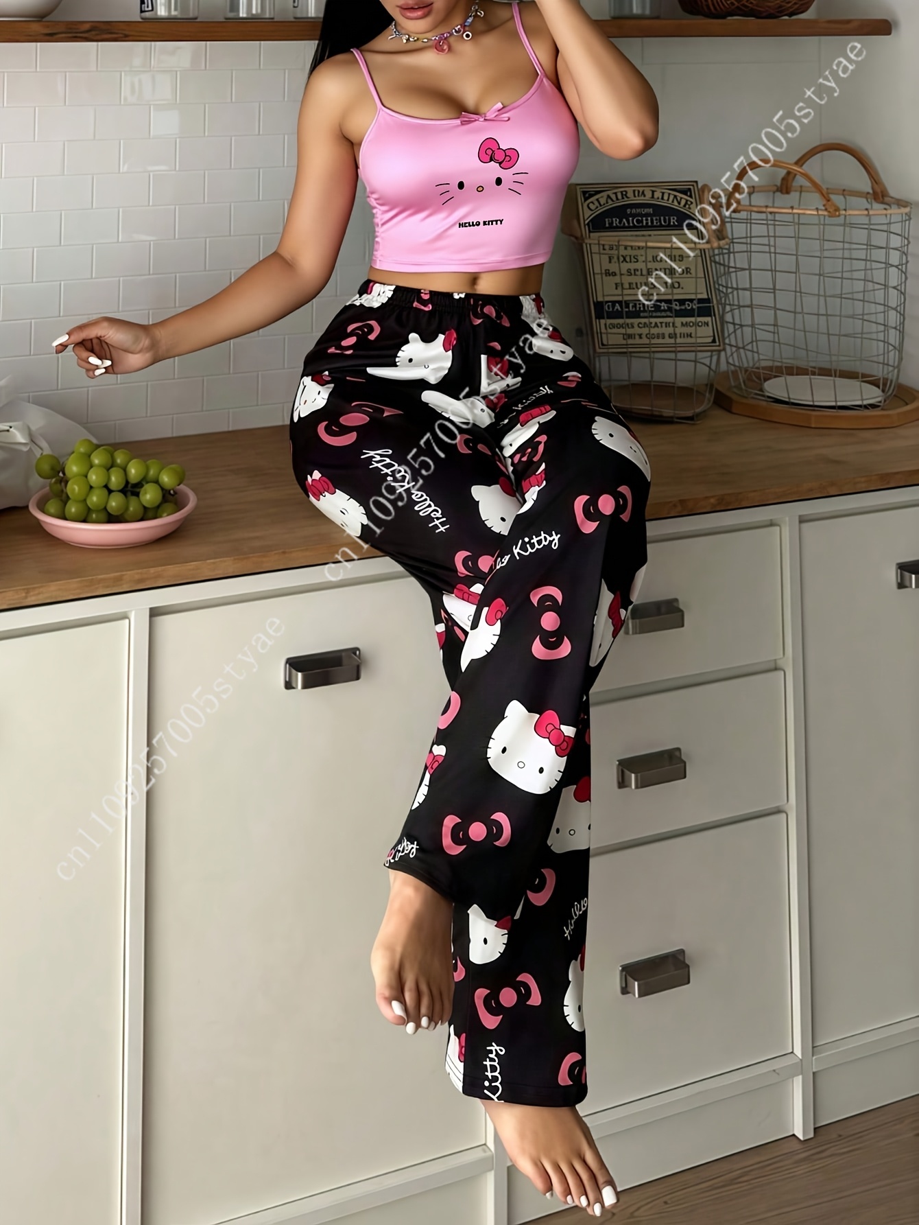 2pcs Sanrio Hello Kitty Pajama - Off Shoulder Top reseña y precio