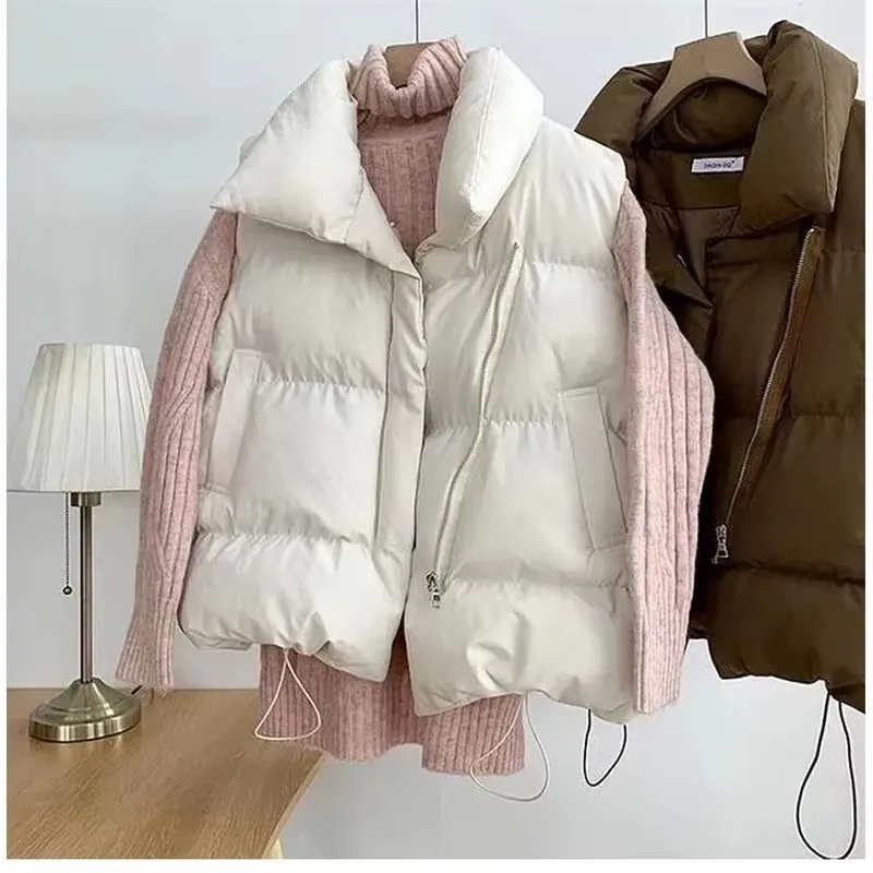 2025 New Winter Warm Cropped V - Puffer Vest Fashion Women reseña y precio