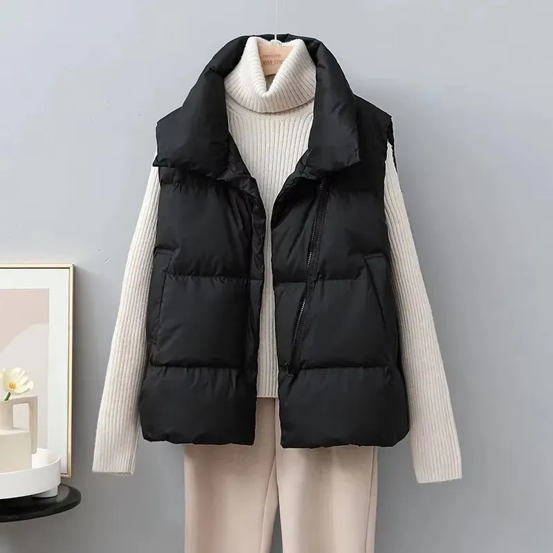 2025 New Winter Warm Cropped V - Puffer Vest Fashion Women reseña y precio