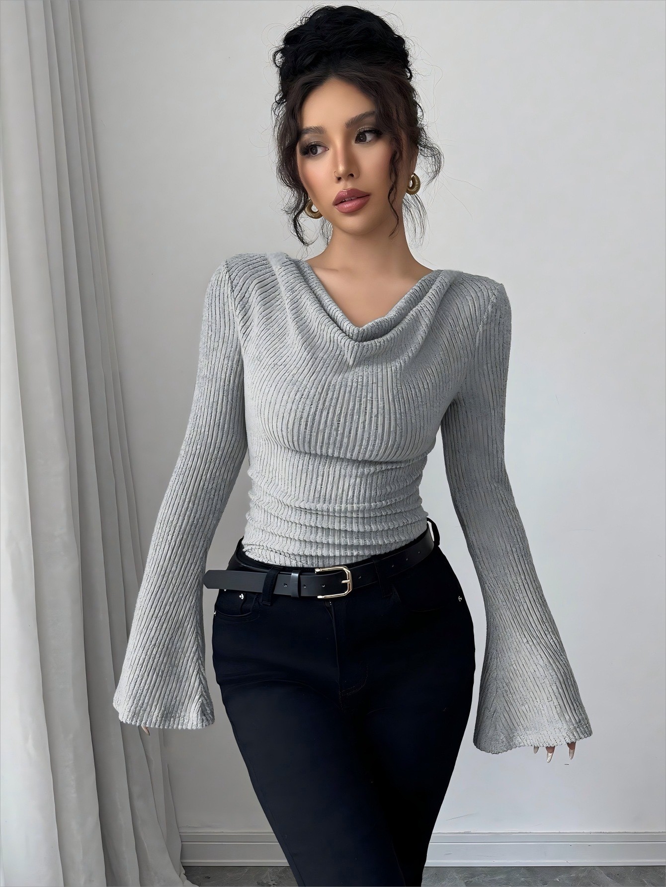 Women Blouse Off Shoulder Cowl - Off Shoulder Top reseña y precio