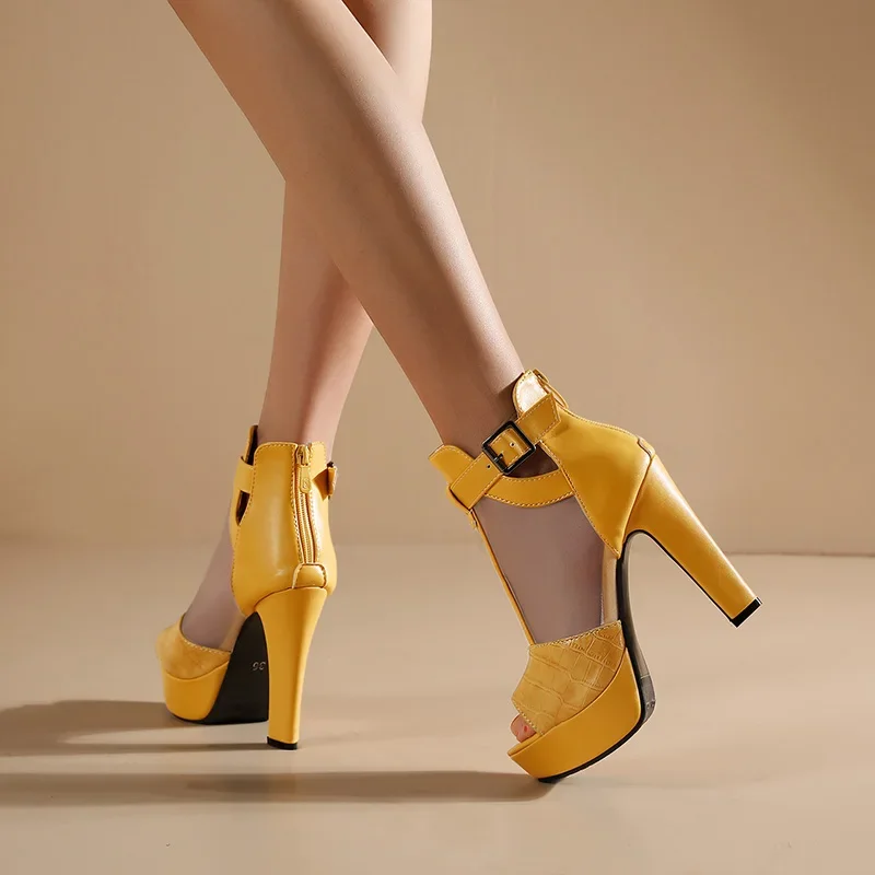 Yellow Platform Sandals Women  - Women'S Fashion Boots reseña y precio