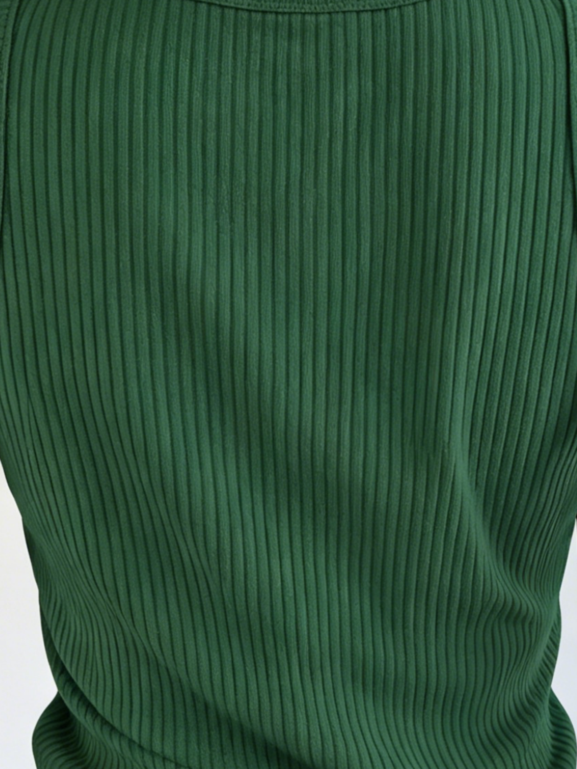 Plus Size Women Green Ribbed K - Lace Trim Cami reseña y precio
