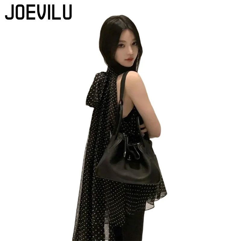 JOEVILU Sleeveless Lace Up Hal - Wrap Blouse Chiffon reseña y precio