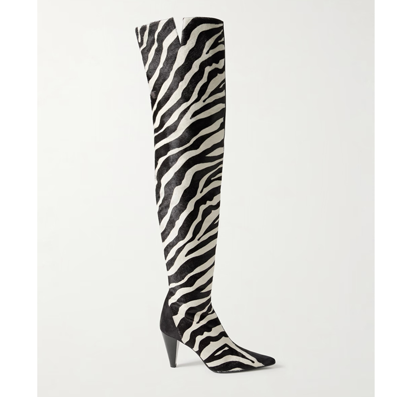 Zebra Print Pointed Toe Conica - Women'S Fashion Winter 2026 reseña y precio