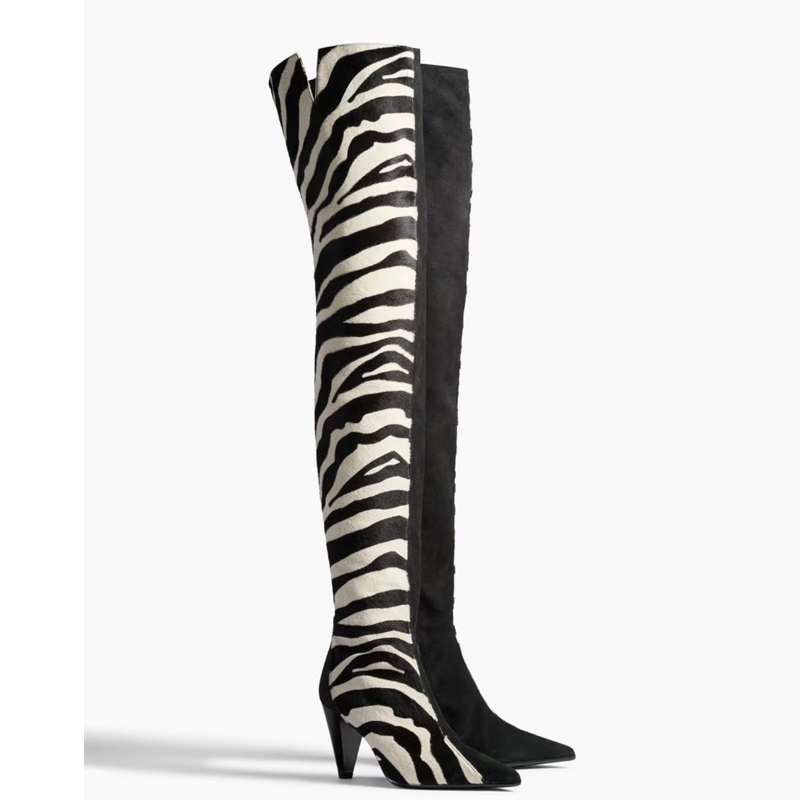 Zebra Print Pointed Toe Conica - Women'S Fashion Winter 2026 reseña y precio